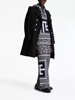 Balmain худи с монограммой, черный