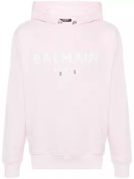 Balmain худи с принтом Balmain Paris, розовый