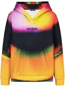 Balmain худи с принтом Ibby Njoya, желтый