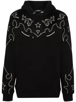 Balmain худи в стиле вестерн, черный