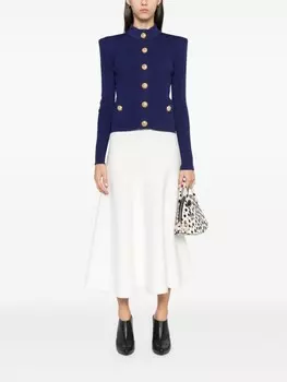 Balmain кардиган в клетку гингем, синий