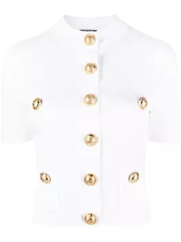 Balmain кардиган в рубчик, нейтральный цвет