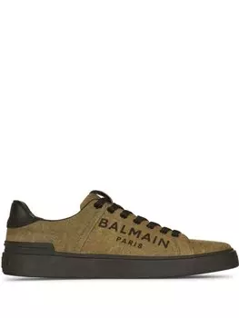Balmain кеды B-Court с логотипом, зеленый