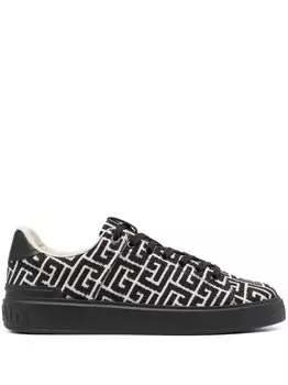 Balmain кеды B-Court с монограммой, черный