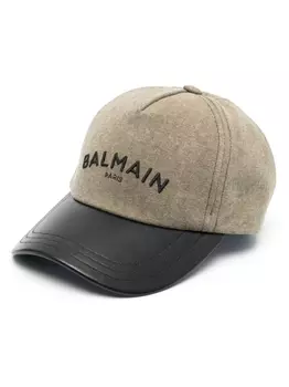 Balmain кепка с вышитым логотипом, зеленый