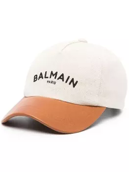 Balmain кепка с вышивкой, нейтральный цвет