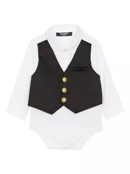Balmain Kids боди на пуговицах, белый