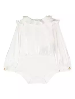 Balmain Kids боди с оборками, белый