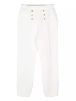 Balmain Kids брюки со складками, белый