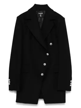 Balmain Kids двубортное пальто, черный