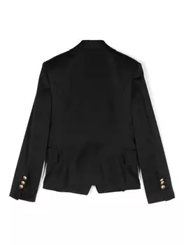 Balmain Kids двубортный блейзер, черный