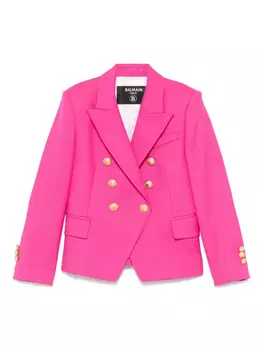 Balmain Kids двубортный блейзер, розовый