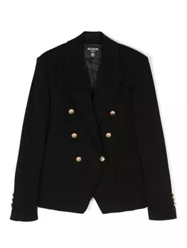 Balmain Kids джерси блейзер, черный
