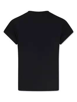 Balmain Kids футболка из органического хлопка с логотипом, черный