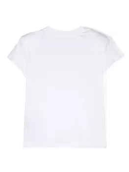 Balmain Kids футболка с декорированным логотипом, белый