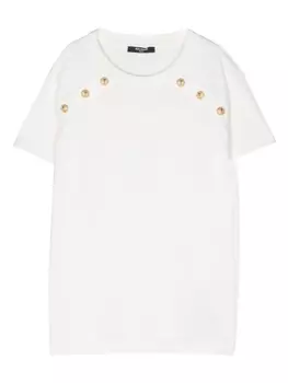 Balmain Kids футболка с логотипом, белый