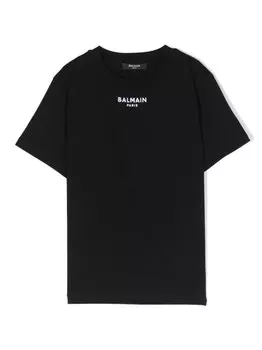 Balmain Kids футболка с логотипом, белый