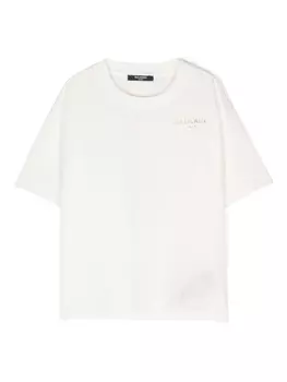 Balmain Kids футболка с логотипом, белый