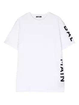 Balmain Kids футболка с логотипом, белый