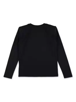 Balmain Kids футболка с логотипом, черный