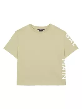 Balmain Kids футболка с логотипом, нейтральный цвет