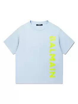 Balmain Kids футболка с логотипом, синий