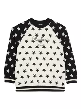 Balmain Kids футболка Signature с принтом, белый