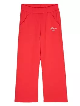 Balmain Kids хлопковые брюки с логотипом, красный