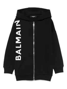 Balmain Kids худи с логотипом, черный