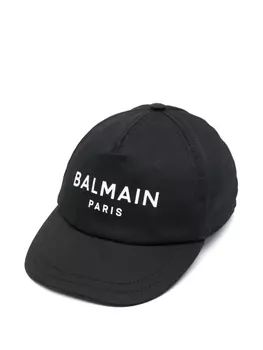 Balmain Kids кепка с логотипом, черный