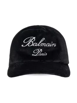 Balmain Kids кепка с вышитым логотипом, черный