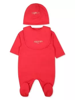 Balmain Kids комплект для роста ребенка с логотипом, красный