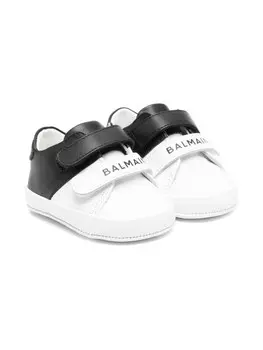 Balmain Kids кожаные кроссовки, белый