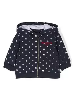 Balmain Kids куртка с вышитым логотипом, синий