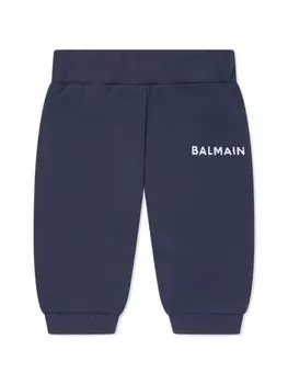 Balmain Kids леггинсы с логотипом, синий