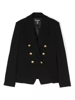 Balmain Kids пиджак из джерси, черный