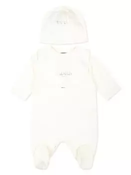 Balmain Kids пижама с логотипом, белый