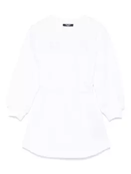 Balmain Kids платье из джерси с логотипом, белый