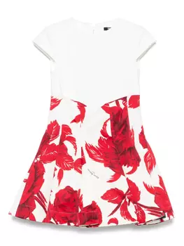 Balmain Kids платье с принтом, нейтральный