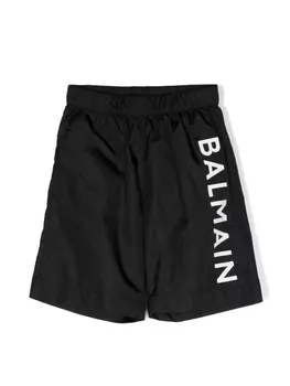Balmain Kids плавки-шорты с логотипом, черный