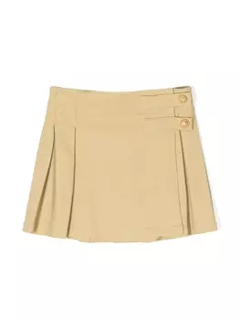 Balmain Kids плиссированная юбка, коричневый