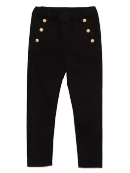 Balmain Kids прямые брюки, черный