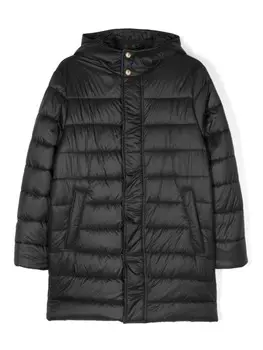 Balmain Kids пуховик с капюшоном, черный