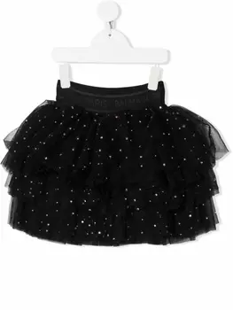 Balmain Kids пышная юбка с блестками, черный