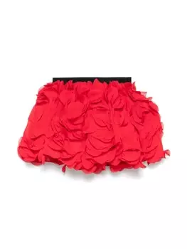 Balmain Kids пышная юбка с оборками, красный