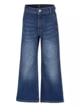 Balmain Kids расклешенные джинсы, синий