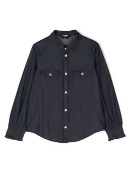 Balmain Kids рубашка на пуговицах, синий