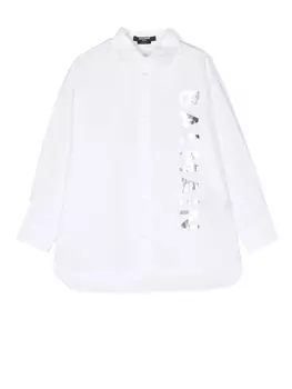 Balmain Kids рубашка с логотипом, белый