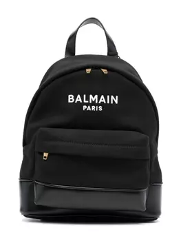 Balmain Kids рюкзак с вышитым логотипом, черный