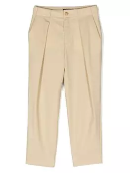 Balmain Kids шерстяные брюки прямого кроя, серый